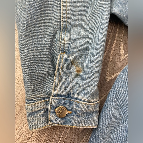 LEE Vintage Large 100% Cotton Light Blue Denim Jean Jacket - Picture 2 of 10